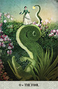 The Fool Tarot card in Tarot of Mystical Moments deck