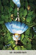 The Hanged Man Tarot card in Tarot of Mystical Moments deck