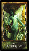 Temperance Tarot card in Archeon deck