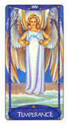Temperance Tarot card in Art Nouveau deck