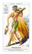 Temperance Tarot card in Cagliostro deck