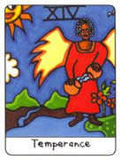 Temperance Tarot card in African Tarot deck