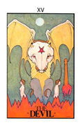 The Devil Tarot card in Aquarian deck