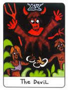 The Devil Tarot card in African Tarot deck