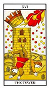 The Tower Tarot card in Angel Tarot deck