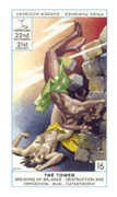 The Tower Tarot card in Cagliostro deck
