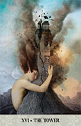 The Tower Tarot card in Tarot of Mystical Moments deck