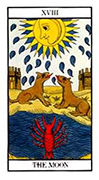 The Moon Tarot card in Angel Tarot deck