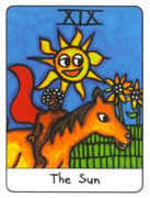 The Sun Tarot card in African Tarot deck