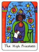 The High Priestess Tarot card in African Tarot deck