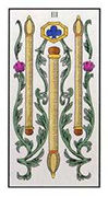 Three of Wands Tarot card in Angel Tarot deck