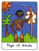 Page of Wands Tarot card in African Tarot deck