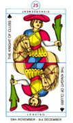 Knight of Clubs Tarot card in Cagliostro deck