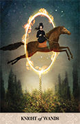 Knight of Wands Tarot card in Tarot of Mystical Moments deck