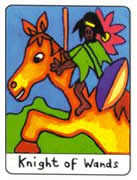 Knight of Wands Tarot card in African Tarot deck