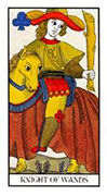 Knight of Wands Tarot card in Angel Tarot deck