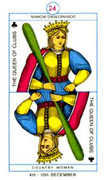 Queen of Clubs Tarot card in Cagliostro deck