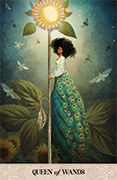 Queen of Wands Tarot card in Tarot of Mystical Moments deck