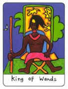 King of Wands Tarot card in African Tarot deck