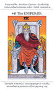 The Emperor Tarot card in Apprentice deck