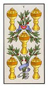 Five of Cups Tarot card in Angel Tarot deck