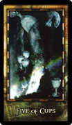 Five of Cups Tarot card in Archeon deck