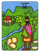 Five of Cups Tarot card in African Tarot deck