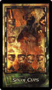 Six of Cups Tarot card in Archeon deck