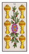 Six of Cups Tarot card in Angel Tarot deck