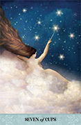 Seven of Cups Tarot card in Tarot of Mystical Moments deck
