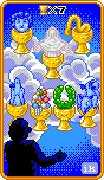 Seven of Cups Tarot card in 8-Bit Tarot deck