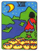 Eight of Cups Tarot card in African Tarot deck