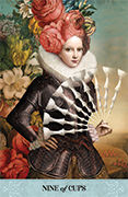 Nine of Cups Tarot card in Tarot of Mystical Moments deck
