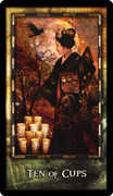 Ten of Cups Tarot card in Archeon deck