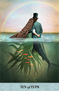 Ten of Cups Tarot card in Tarot of Mystical Moments Tarot deck