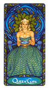 Queen of Cups Tarot card in Art Nouveau deck