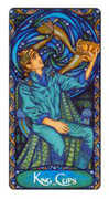 King of Cups Tarot card in Art Nouveau deck