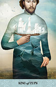 King of Cups Tarot card in Tarot of Mystical Moments deck