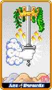 Ace of Swords Tarot card in 8-Bit Tarot deck