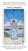 Two of Swords Tarot card in Apprentice deck