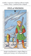 Five of Swords Tarot card in Apprentice deck