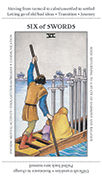 Six of Swords Tarot card in Apprentice deck