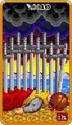 Ten of Swords Tarot card in 8-Bit Tarot deck