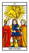 The Lovers Tarot card in Angel Tarot deck