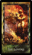 The Lovers Tarot card in Archeon deck