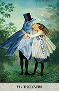 The Lovers Tarot card in Tarot of Mystical Moments deck