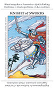 Knight of Swords Tarot card in Apprentice deck