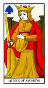 Queen of Swords Tarot card in Angel Tarot deck