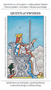 Queen of Swords Tarot card in Apprentice deck