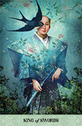 King of Swords Tarot card in Tarot of Mystical Moments deck